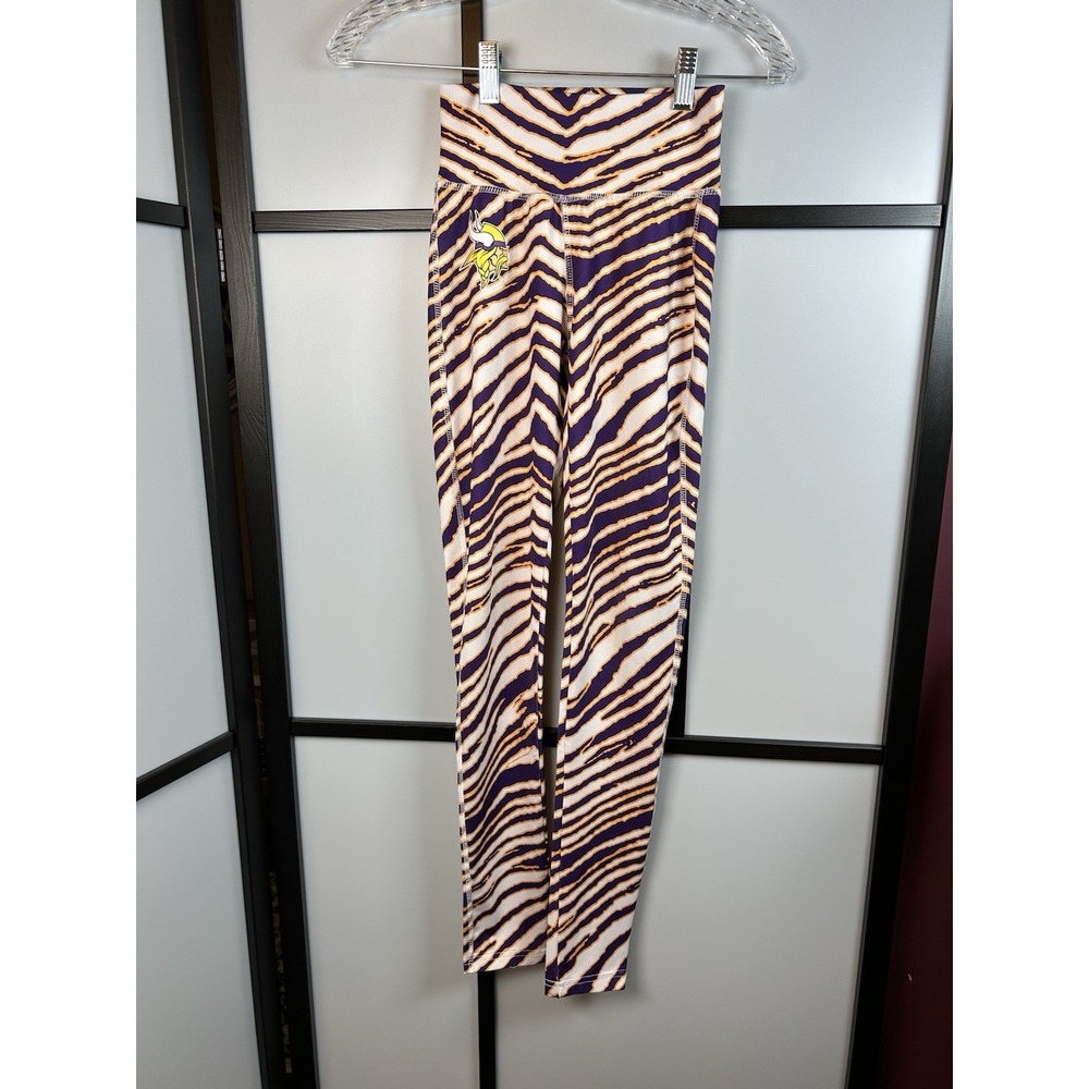 Vintage Majestic Minnesota Vikings Zebra Print Leggings Size XS